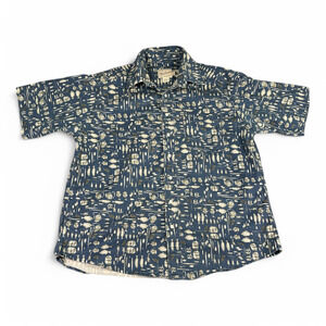 Woolrich Shirt Adult EXTRA LARGE Blue Fishing Tackle Reel Rugged Outdoor Wear